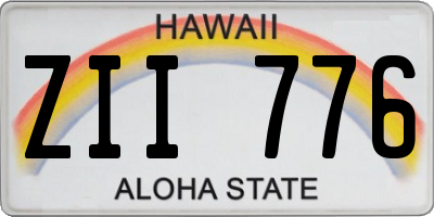 HI license plate ZII776