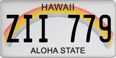 HI license plate ZII779