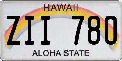 HI license plate ZII780