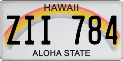 HI license plate ZII784