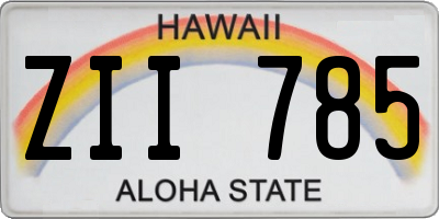 HI license plate ZII785