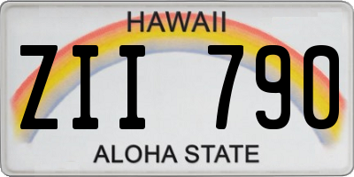 HI license plate ZII790