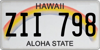 HI license plate ZII798