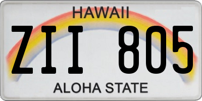 HI license plate ZII805