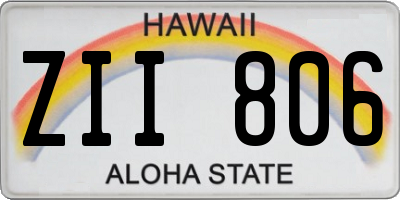 HI license plate ZII806