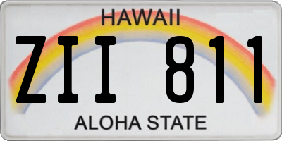 HI license plate ZII811