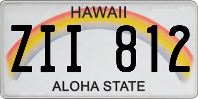 HI license plate ZII812