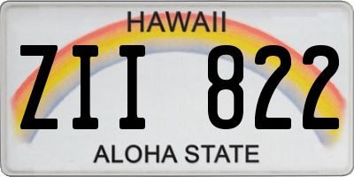 HI license plate ZII822