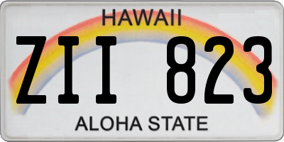 HI license plate ZII823