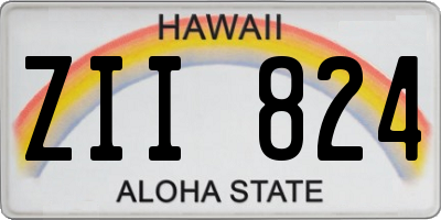 HI license plate ZII824