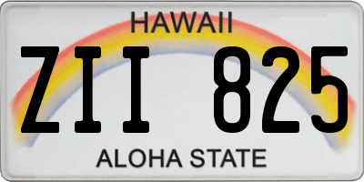 HI license plate ZII825