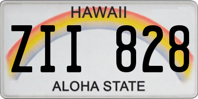 HI license plate ZII828