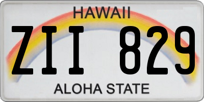 HI license plate ZII829