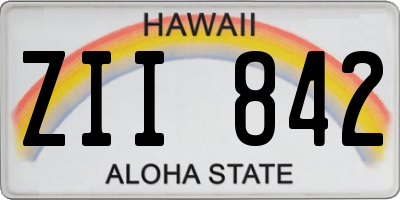 HI license plate ZII842