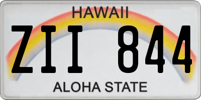 HI license plate ZII844