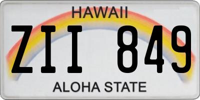 HI license plate ZII849