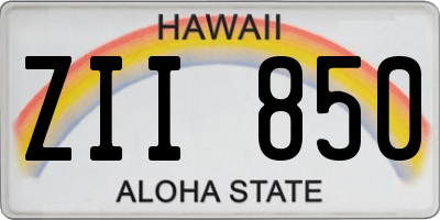 HI license plate ZII850
