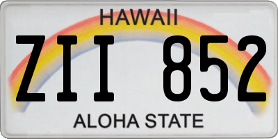 HI license plate ZII852