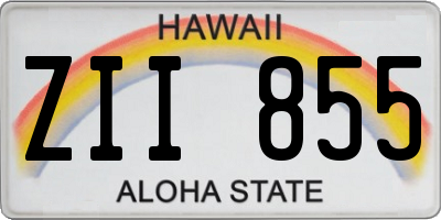 HI license plate ZII855