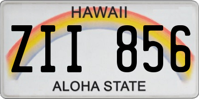 HI license plate ZII856