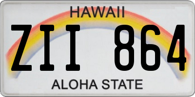 HI license plate ZII864