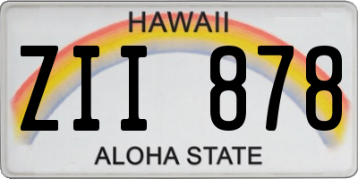 HI license plate ZII878