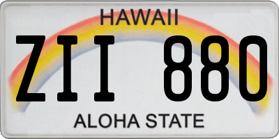 HI license plate ZII880