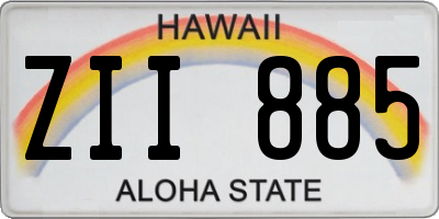 HI license plate ZII885
