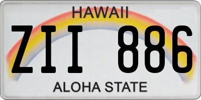 HI license plate ZII886