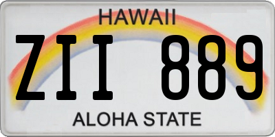 HI license plate ZII889