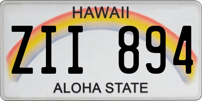 HI license plate ZII894