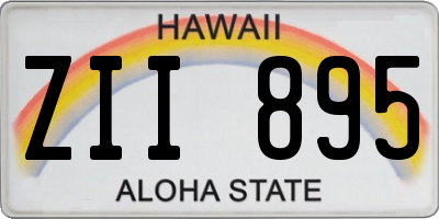 HI license plate ZII895