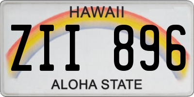 HI license plate ZII896