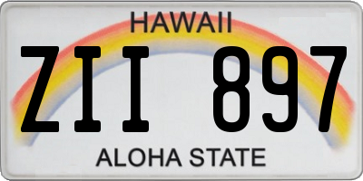 HI license plate ZII897