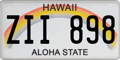 HI license plate ZII898