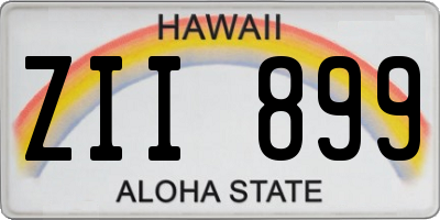 HI license plate ZII899