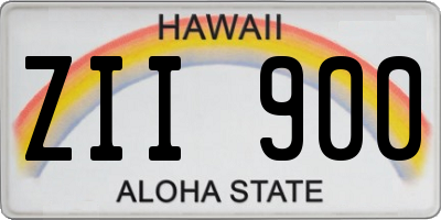 HI license plate ZII900