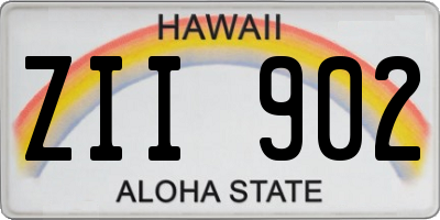 HI license plate ZII902