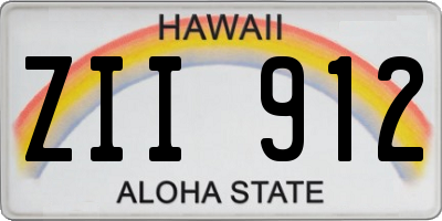 HI license plate ZII912