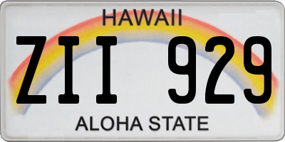 HI license plate ZII929