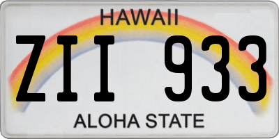 HI license plate ZII933