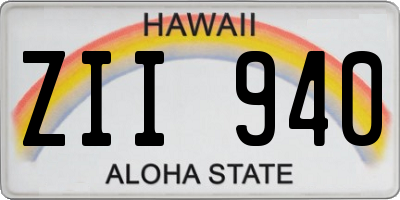 HI license plate ZII940
