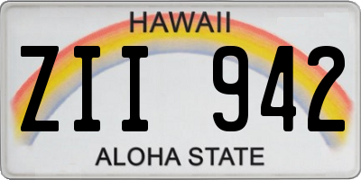 HI license plate ZII942