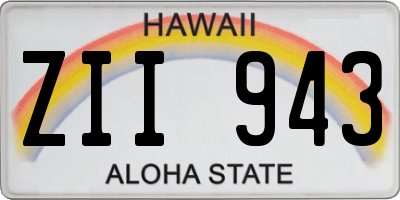 HI license plate ZII943
