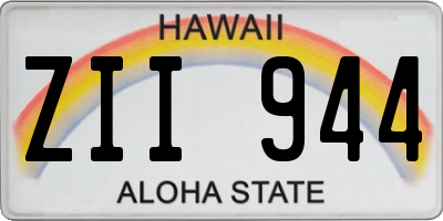 HI license plate ZII944