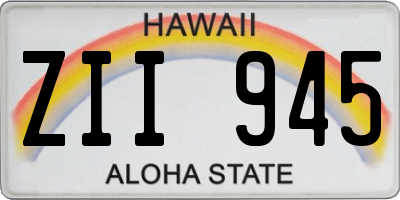 HI license plate ZII945