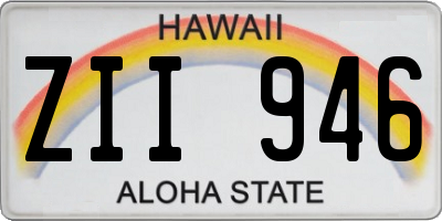 HI license plate ZII946