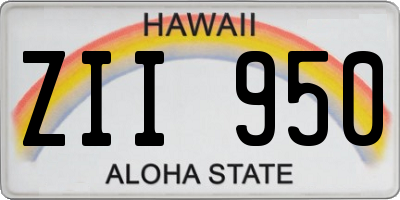 HI license plate ZII950