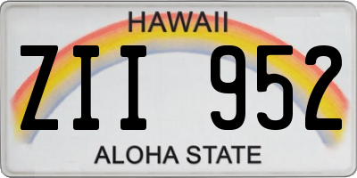 HI license plate ZII952