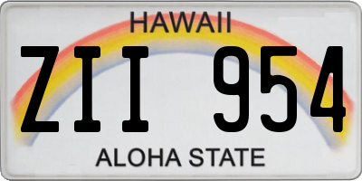 HI license plate ZII954